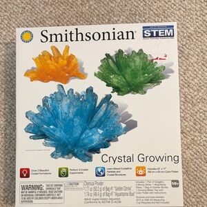 Smithsonian Crystal Growing Kit - Blue, Green, Orange Crystals